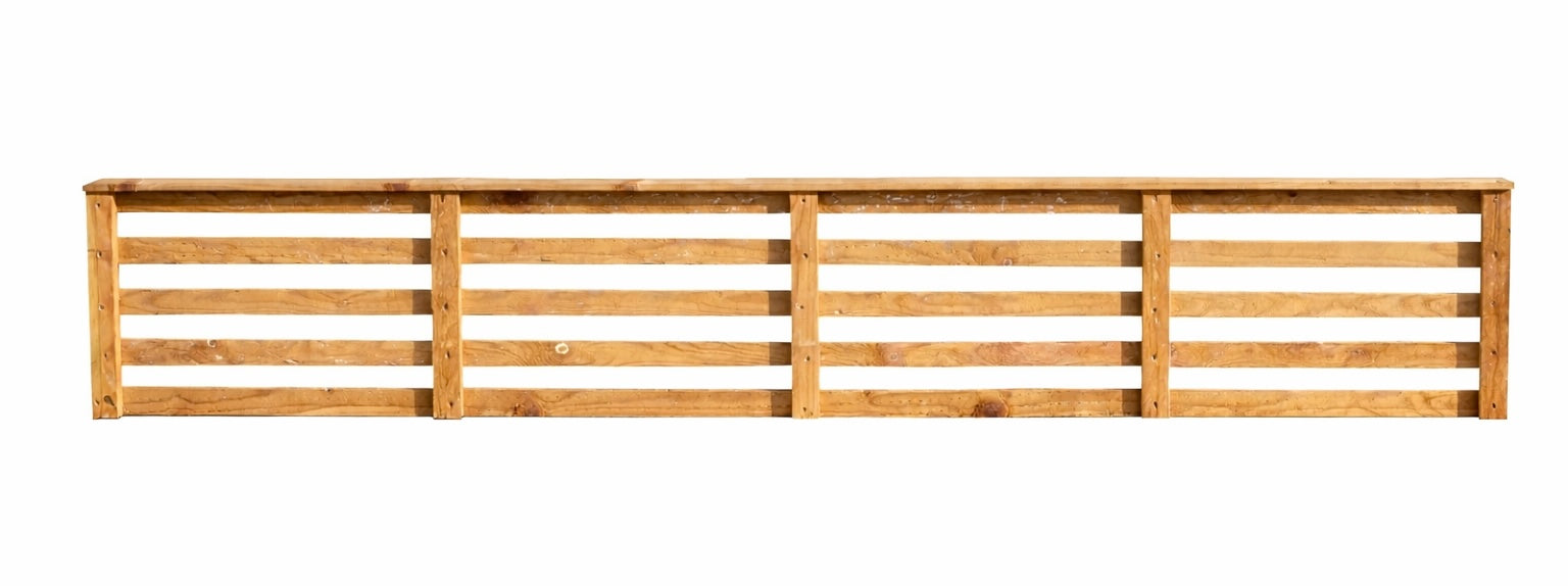 1FT x 6FT Slatted privacy Trellis Garden Fence Topper (0.3m)